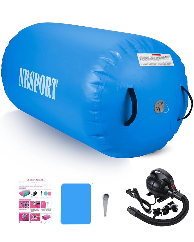 Gymnastics Air Roller - Blue shown outdoors